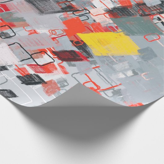 Handgefertigte surreale abstrakte Muster. Moderne  Geschenkpapier (Ecke)