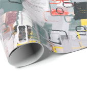 Handgefertigte surreale abstrakte Muster. Moderne Geschenkpapier (Rolleneckpunkt)