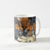 Handgefertigte surreale abstrakte Muster. Moderne Kaffeetasse (VorderseiteRechts)