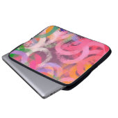 Handgefertigte surreale abstrakte Muster. Moderne Laptopschutzhülle (Vorne Knopf)