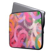 Handgefertigte surreale abstrakte Muster. Moderne Laptopschutzhülle (Vorderseite Links)
