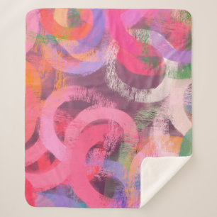 Handgefertigte surreale abstrakte Muster. Moderne  Sherpadecke