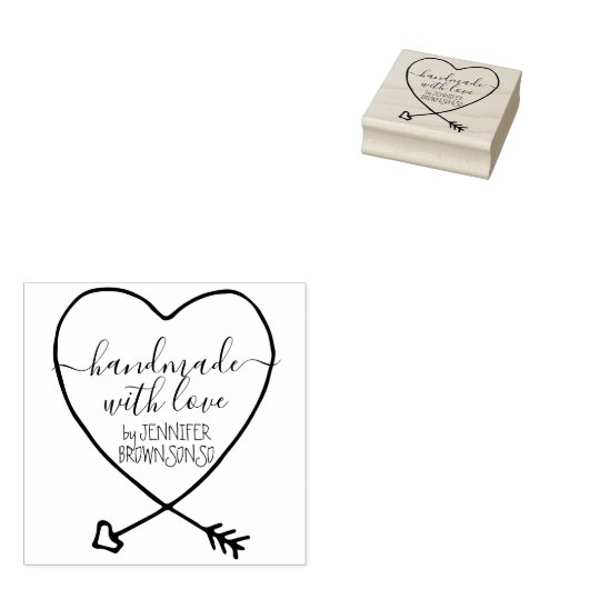 Handgefertigte Unterschrift mit Liebe Gummistempel (Stempel)