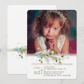 Handgefertigte Verzierung Foto Einladung (Vorne/Hinten)