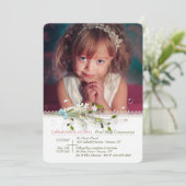 Handgefertigte Verzierung Foto Einladung (Stehend Vorderseite)