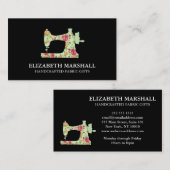 Handgefertigte Vintage Feminine Nähmaschine Visitenkarte (Vorne/Hinten)