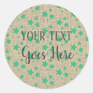 Handgefertigte Vintage Stangen sind grün Runder Aufkleber