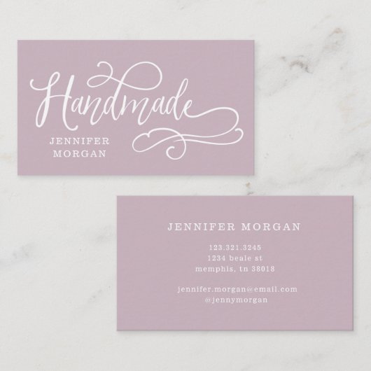 handgefertigte Visitenkarte für digitale Schrift (Vorne/Hinten)