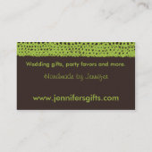 Handgefertigte Visitenkarten Visitenkarte (Rückseite)