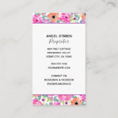 Handgefertigte Wax schmilzt Wasserfarben Vertikal Visitenkarte (Rückseite)