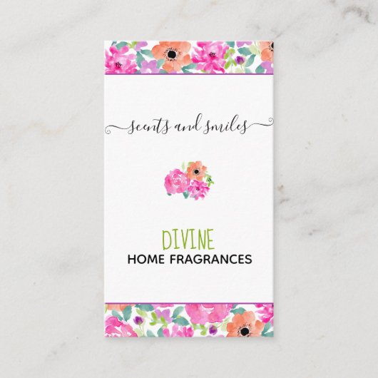 Handgefertigte Wax schmilzt Wasserfarben Vertikal Visitenkarte (Vorderseite)