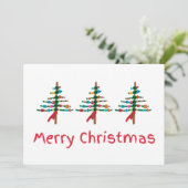 Handgefertigte Weihnachten im Foto - Moderner Baum (Stehend Vorderseite)