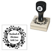Handgefertigte Weihnachts-Briefmarke Gummistempel (Stempel)