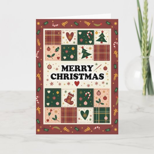 Handgefertigte Weihnachtskarte Karte (Vorderseite)