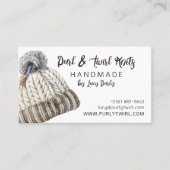 Handgefertigte Winterhut und Pullover Visitenkarte (Vorderseite)