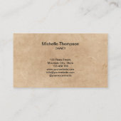 Handgefertigter Bauernhof Rustikaler Vintager Pine Visitenkarte (Rückseite)