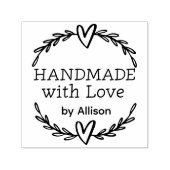 Handgefertigter Doodle-Kranz mit Herzen Permastempel (Design)