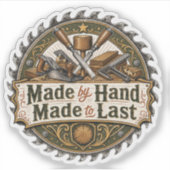 Handgefertigter Holzarbeits-Erbe-Mug Aufkleber (Vorderseite)