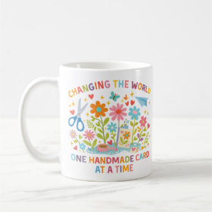 Handgefertigter Kartenhersteller Papierhandwerk Ho Kaffeetasse