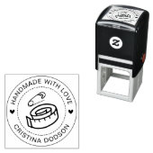 Handgefertigter Näh-Stempel mit individuellem Name Permastempel (Beispiel)