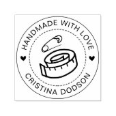 Handgefertigter Näh-Stempel mit individuellem Name Permastempel (Design)