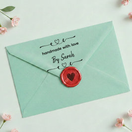 Handgefertigter Namensstempel mit Liebe Permastempel