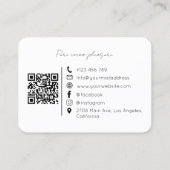 Handgefertigter Schokoladen-QR-Code-Foto Visitenkarte (Rückseite)