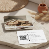 Handgefertigter Schokoladen-QR-Code-Foto Visitenkarte