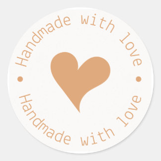 Handgefertigter Sticker mit Liebe - Herz