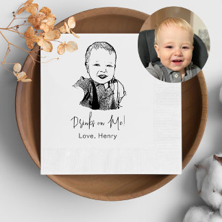 Handgefertigtes Foto Zeichnend Personalisiertes Ge Serviette
