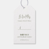 Handgefertigtes Keramikgeschäft Marken-Geschenk- & Geschenkanhänger (Vorderseite)
