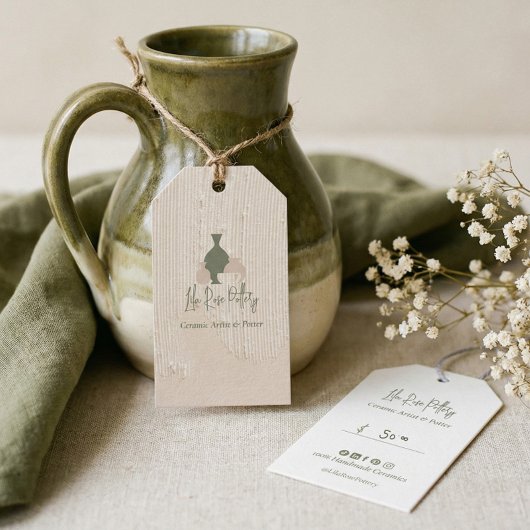 Handgefertigtes Keramikgeschäft Marken-Geschenk- & Geschenkanhänger
