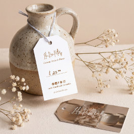 Handgefertigtes Keramikgeschäft Marken-Geschenk- u Geschenkanhänger