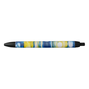handgefertigtes Kunstwerk/Blau und Gelb Kugelschreiber