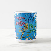 Handgefertigtes Kunstwerk - Das Blumenrad Kaffeetasse (Mittel)