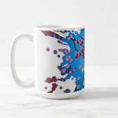 Handgefertigtes Kunstwerk - Das Blumenrad Kaffeetasse (Links)