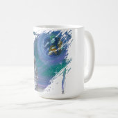 Handgefertigtes Kunstwerk - Erdansicht Kaffeetasse (VorderseiteRechts)