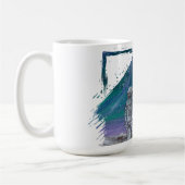 Handgefertigtes Kunstwerk - Erdansicht Kaffeetasse (Links)