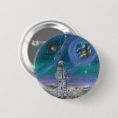 Handgefertigtes Kunstwerk - Erdblick Button (Vorne & Hinten)