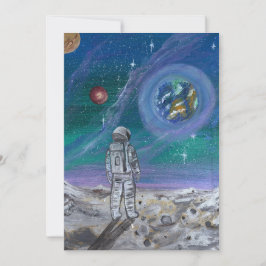 Handgefertigtes Kunstwerk - Erdblick  Einladung