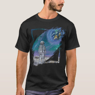 Handgefertigtes Kunstwerk - Erdblick T-Shirt