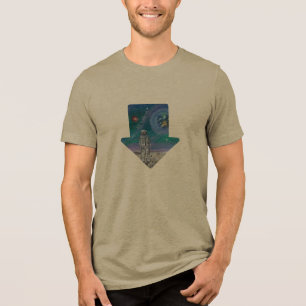 Handgefertigtes Kunstwerk - Erdblick Tri-Blend Shirt
