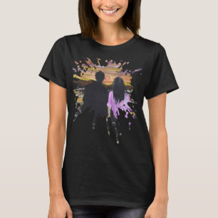 Handgefertigtes Kunstwerk – Gemeinsamer Sonnenunte T-Shirt