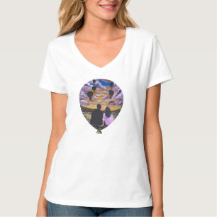 Handgefertigtes Kunstwerk – Gemeinsamer Sonnenunte T-Shirt