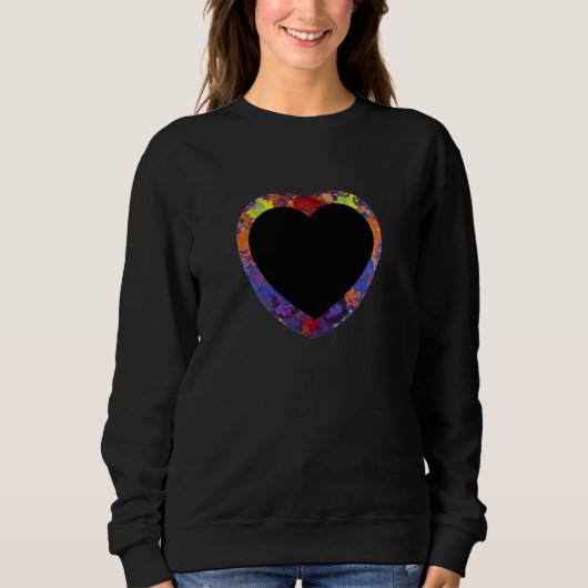 Handgefertigtes Kunstwerk – Hund am Wasserfall Sweatshirt (Vorderseite)