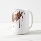 Handgefertigtes Kunstwerk - Oranger Wald Kaffeetasse (VorderseiteRechts)