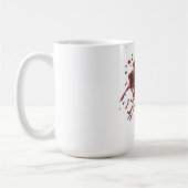 Handgefertigtes Kunstwerk - Oranger Wald Kaffeetasse (Links)
