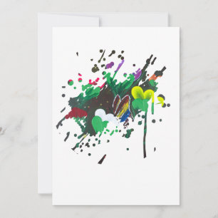 Handgefertigtes Kunstwerk - Schmetterlingsblüte Einladung