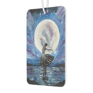 Handgefertigtes Kunstwerk - Tanz mit dem Mond Autolufterfrischer
