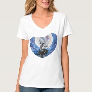 Handgefertigtes Kunstwerk - Tanz mit dem Mond T-Shirt